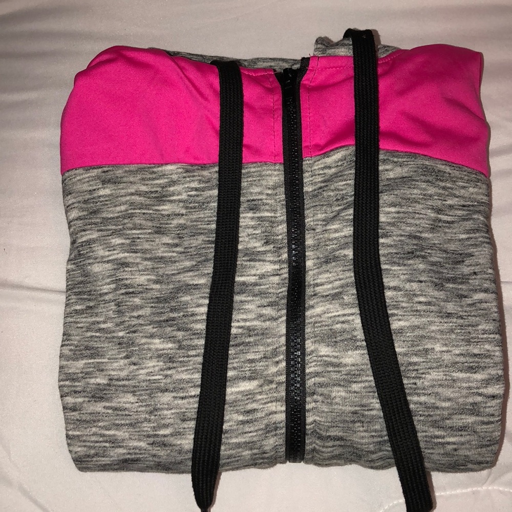 Zip up hoodie Pink & Gray